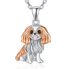 Dreamboat Cavalier King Charles Spaniel Necklace for Women 925 Sterling Silver Dog Pendant Jewelry Gifts