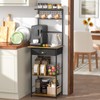 5 Tier Coffee Bar Station with Drawer, Kitchen Stand with