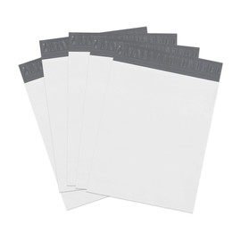 Poly Logic Expansion White Poly Bag Mailer, 20"L x 24"W x 4"H, (100-Pack) Self-Sealing Durable Plastic Envelope for Secure Shipping, Packaging & Storage, Ideal for Personal & Small Business Shipping