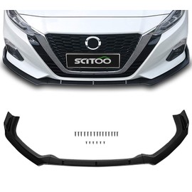 SCITOO Plastic Front Lip Spoiler Fits for 2019 2020 2021 for Nissan for Altima Glossy Black Front Bumper Lip