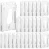 25 Pack Vertical 2-Card Badge Holder, Heavy Duty Hard Plastic