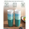 GENLGE 12 OZ Wheat Straw Cups Reusable Drinking Tumblers, Unbreakable
