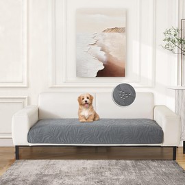 DUJUIKE Sofa Cover 3-Seater, Waterproof Sofa Cover for Dogs, Cats, Scratch Protection, Sofa Protection, Waterproof Cover Sofa, Couch Furniture Protector for Children, Dog, Cat (Light Grey, 180 x 76