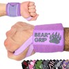 BEAR GRIP - Weight Lifting Wrist Support Bands (Pastel Purple)