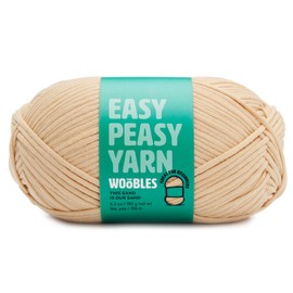Woobles Easy Peasy Yarn for Beginners - Crochet & Knitting Yarn - Worsted Medium #4 Cotton-Nylon Blend