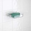 Bath Bliss Soap Dish, Suction Cup, Basket for Shower, Bathroom,