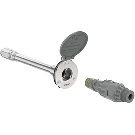 Aquor Wall Hydrant V1+ Frost-Free Outdoor Faucet with Quick-Connect and Anti-Siphon, 12 inch, Slate Gray Polymer