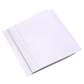 25 Sheets White Printable Shrink Films Kit Shrinky Art Film Paper Heat-Shrink Sheets Can be Printed for Inkjet Printer for DIY Pendants Earrings Keychains Ornaments Accessories, 8.3 * 11.4 I QIUNI
