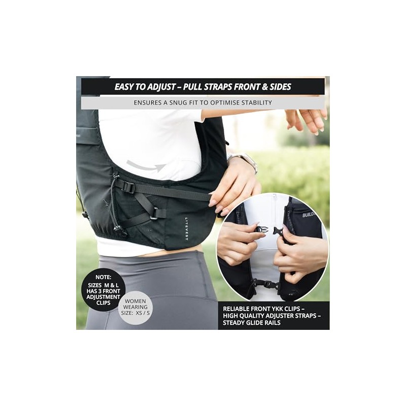 Build & Fitness LITEVEST Running Vest with 2 x 500