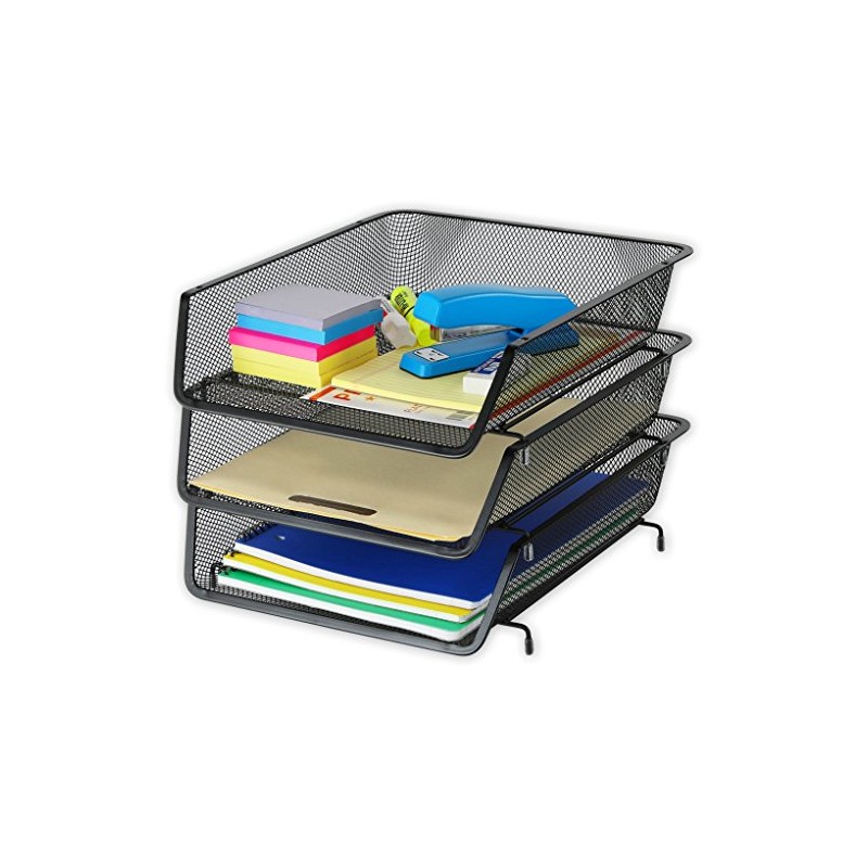 Simple Houseware - Organizador de escritorio apilable para documentos y