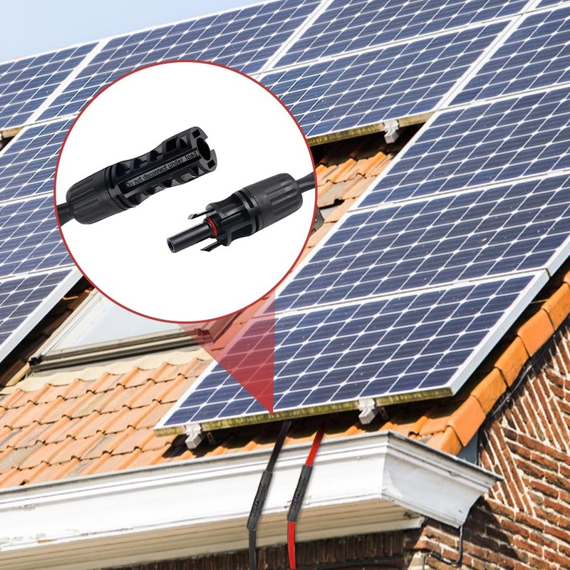 Riisoyu Pack of 2 Solar Cable Window Feed-Through MC4 Compatible