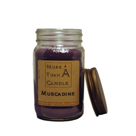 More Than A Candle - 16 oz Mason Jar Soy Candle - Made in The USA Muscadine