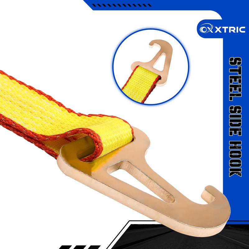OXXTRIC 2" X10' Quick-Pick Wheel Lift Strap with Finger Hook