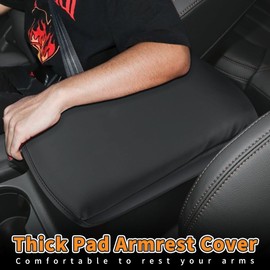 INTGET Car Center Console Cover for Mazda CX5/CX-5 Accessories 2024 2023 2022 2021 2018 2019 2020 Armrest Cover Dog Seat Arm Rest Box Lid Protector(Black with Cushion Flat)