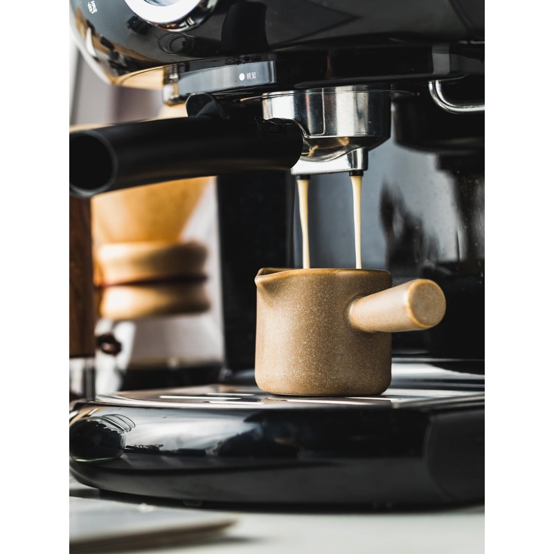 YHOJOY Espresso Measuring Cup, Ceramic Espresso Cup with Handle, Expresso