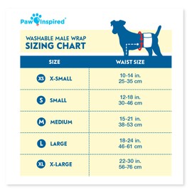 Paw Inspired 3ct Male Dog Wraps Washable, Belly Band for Dogs | Washable Dog Diapers, Reusable Male Dog Diapers for Marking (Small (3 ct.), Black (Black Lining))