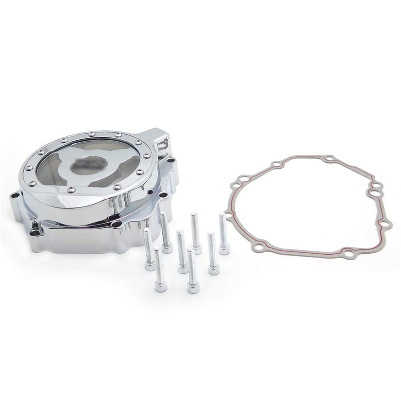 Chrome Left Engine Stator Cover See Through for Suzuki 2004