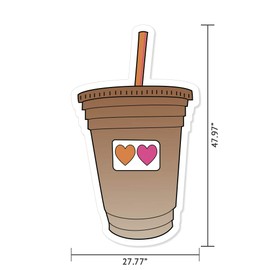 MightySkins Peel and Stick Art Removable Nature Lover Cute VSCO Girl Dorm Room Decor 48" Coffee Cup Sticker Vinyl Wall Decals