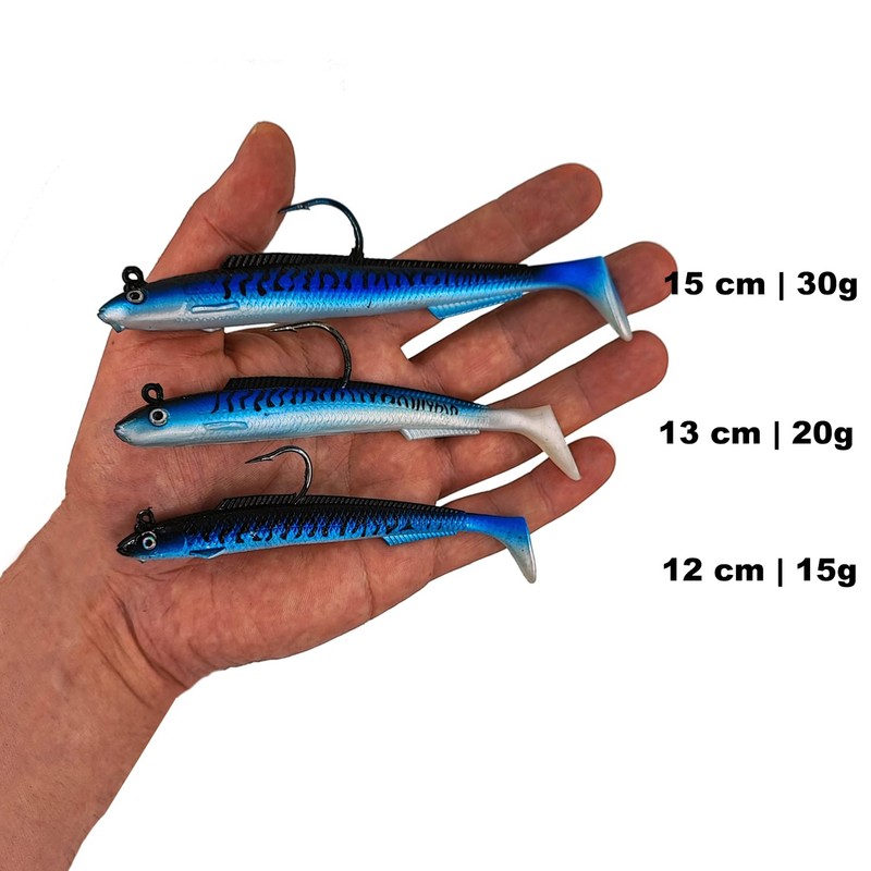 Njord Kalastus Rubber fish with jig head selectable 15 cm,