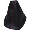 AERZETIX: Gear Stick Gaiter Faux Leather Black with Red Stitching