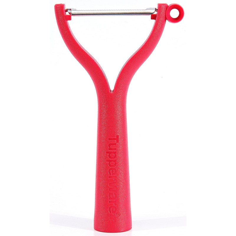 TUPPERWARE Schäler Universalschäler (2) Rot D119 Flachschliff Wellenschliff