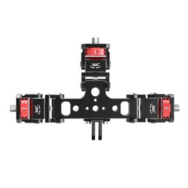 CS PRIORITY Universal-Kamera-Erweiterungsplatte aus Aluminiumlegierung, 1/4-Zoll-Schraube, Dreifach-Halterung, für Stative, Selfie-Sticks (Schneckenkopf mit 2 Schlitzen)