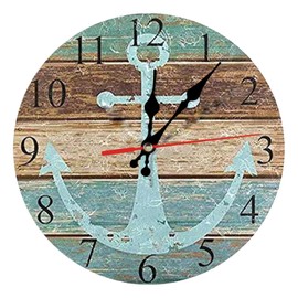 astylishome Wall Clocks Blue Silent Non Ticking Classic Retro Clock Vintage Simple Stylish Design Charm Kitchen Accessories for Bedroom Living Room School Home Decor 1110