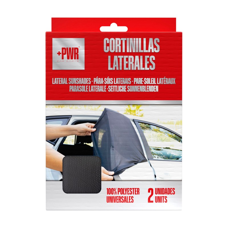 +PWR Car Parts 2 Car Sun Shades Side Textile Elastic