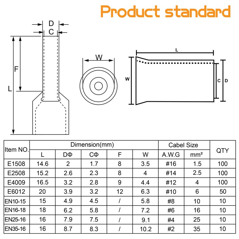 390pcs AWG (2 4 6 8 10 12 14 16)
