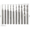 10PCS Ball Nose Twist End Mill Carbide End Mill Set