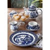 Churchill Blue Wollow 4 Teacup and 4 Saucer Set, Made