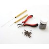 Hair Extension Metal Plier Tool + Wood Hook + Pulling