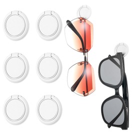 8 Pack Sunglass Organizer Wall Round Wall Mounted Sunglass Holder Hanging Sunglasses Organizer Eyeglass Holder White Sunglass Holder for Wall Sunglasses Holder Organizer for Sunglasses Display