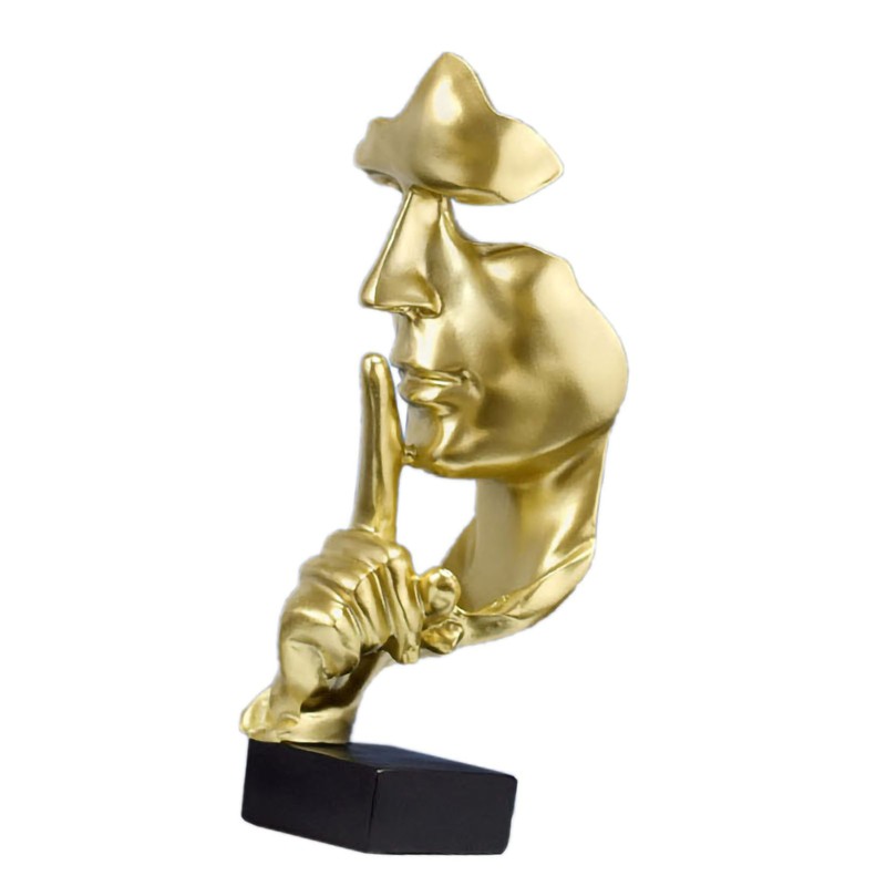 Thinker Statue Vivid Shape Compact Synthetic Resin Attractive Decorative Silence