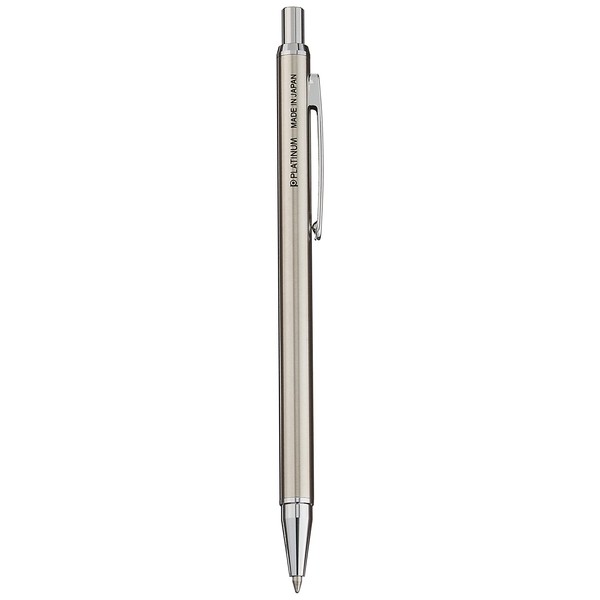 Platinum BSL-500D Fountain Pen, Oil-Based Ballpoint Pen, Stainless Steel, Hairline