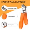 Pack of 2 Angled Nail Clippers with Wide Jaw Opening