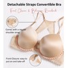 Lemorosy Women's Push Up Bra with Underwire Front Lockable V-Neck