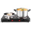 Wilytyres Electric Hot Plate, 2000W Infrared 2 Burner, Portable Dual