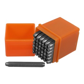 SHINEOFI 37pcs Metal Stamping Kit Complete Letter and Number Punch DIY Crafting Plastic User Friendly Precision Tools for Creative Projects