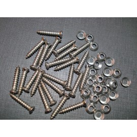 Auveco 25 Chevy Pontiac Buick #8 x 7/8" w/#6 garnish stainless trim screws washers GM
