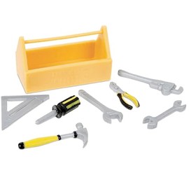 Accoutrements Archie McPhee Itty Bitty Tools Set: Pocket-Sized Handyman's Dream with Mini Toolbox - 7 Tiny Soft Vinyl Tools for Small-Scale Solutions