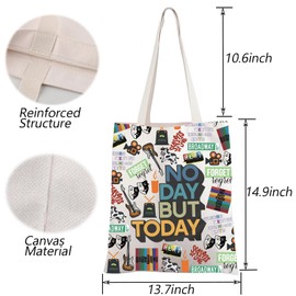 FOTAP Rent Musical Tote Bag Broadway Musical Gifts Unisex Adults Medium Canvas Reusable Grocery Bag (But Today UK2)
