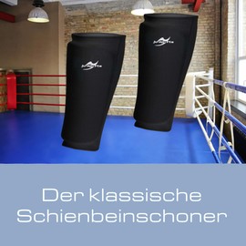 Ju-Sports - Instep Shin Pads Fabric, Black, Cotton, Protectors for Many Martial Arts, Stretch & Washable Instep Pads & Shin Guards, Size M