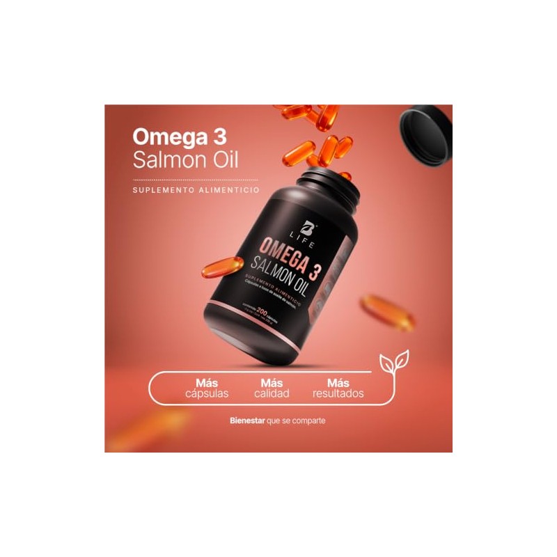 B Life Omega 3 Aceite Puro de Salmón de 200