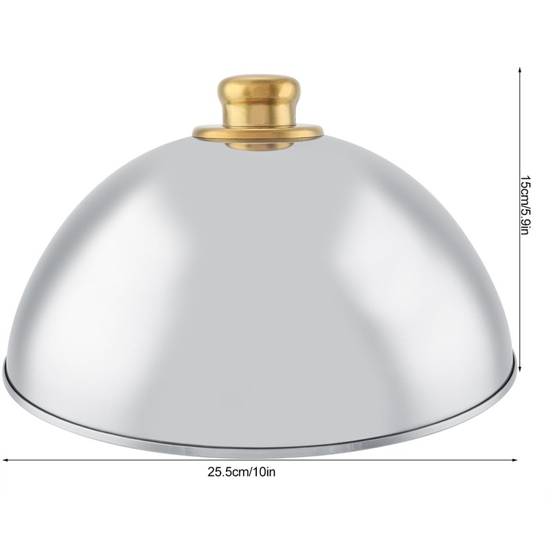 Stainless Steel Kitchen Restaurant Dining Food Serving Platter Lid Dome