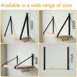ELSKER&HOME Wall Hanging Webbing Straps,Hanging Shelf,Wall Wood Floating Shelves,Strap Swing Organizer for Bedroom,Living Room,Bathroom Dorm, Black(Without Wood)