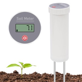 LUVCOSY Soil pH Tester for Garden, Direct Measurement Soil Test pH for House Plant, Digital Soil pH Meter and Temperature with High Accuracy for Garden (White)