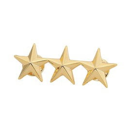 BOGEEL Metal Five-Pointed Star Badge Lapel Pins Brooch Collar Shoulder Pins for Women Men Jewelry Costume Decorations, 3, Metal