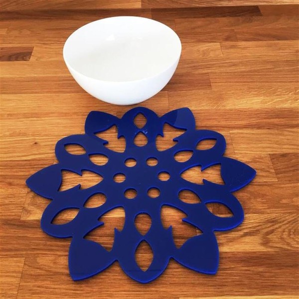 Snowflake Placemat Set - Gloss Pink 4 Placemats Large 38cm