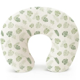 Konssy Muslin Nursing Pillow Covers, 100% Cotton Soft & Adorable Covers for Breastfeeding Pillows, Slipcovers for Newborn Baby Boys & Girls